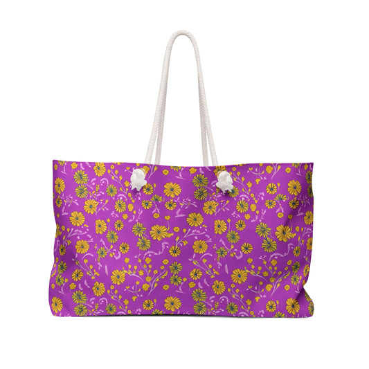 Floral Fuchsia Weekender Bag