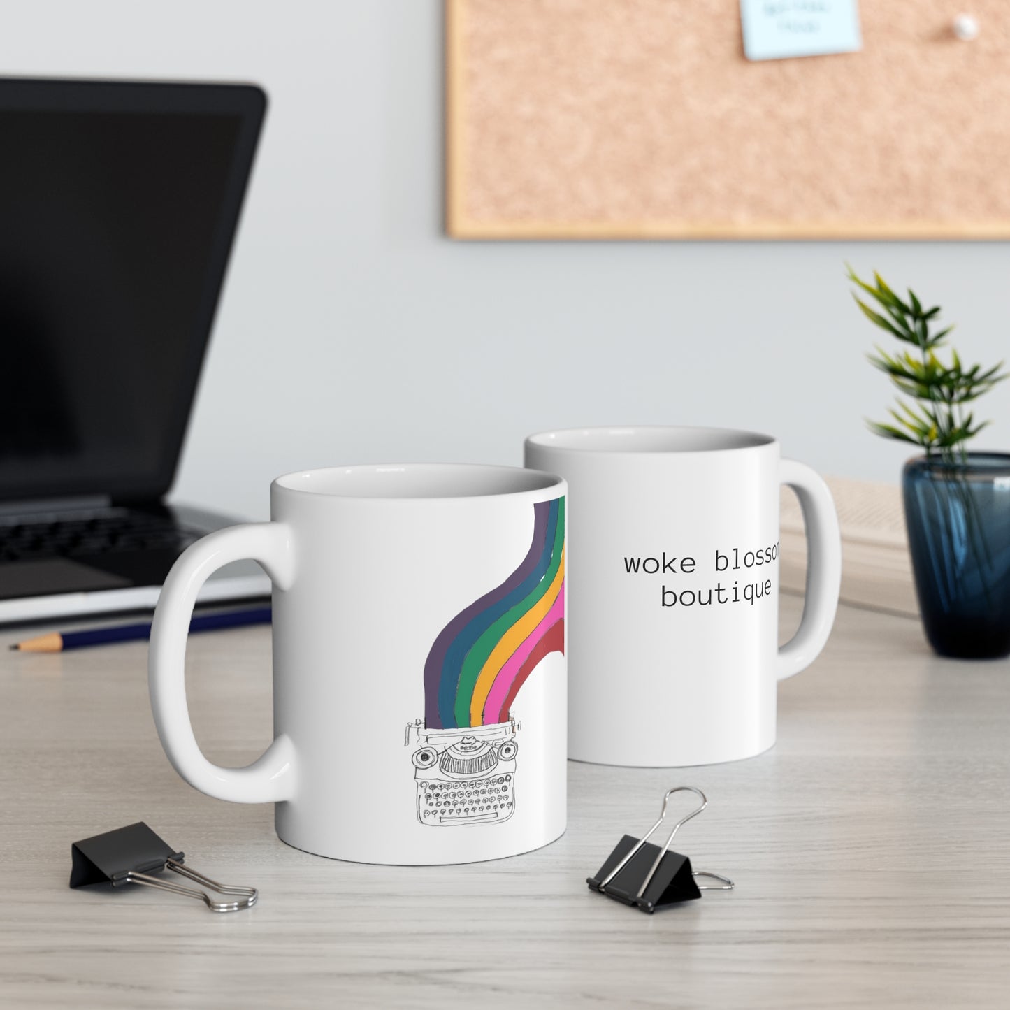 Typewriter Rainbow Mug