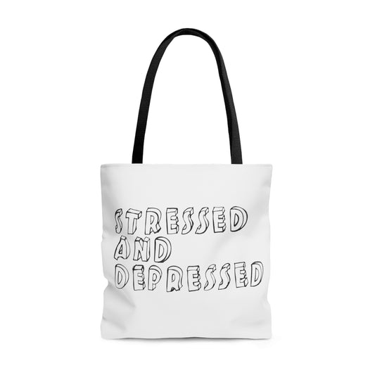 Stressed and Depressed Tote Bag