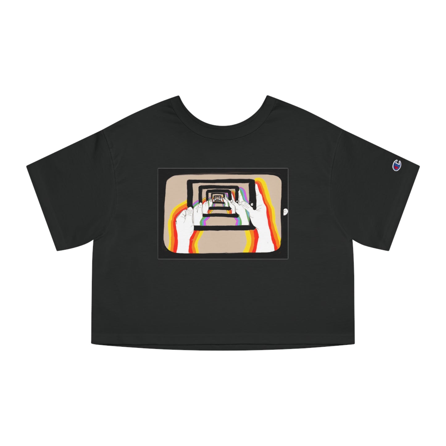 iPad Reality Glitch Crop Tee