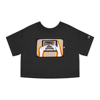 iPad Reality Glitch Crop Tee