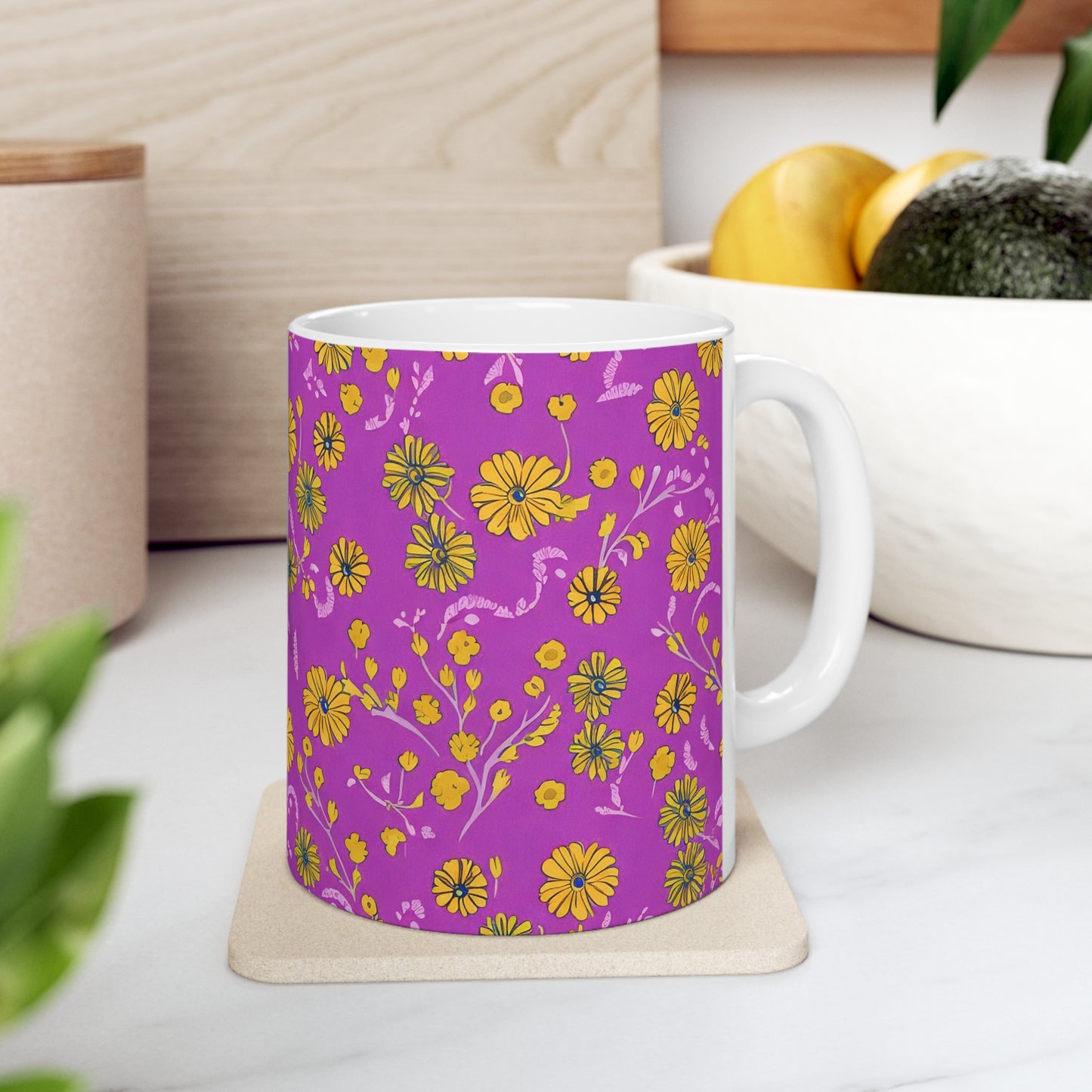 Floral Fuchsia Mug