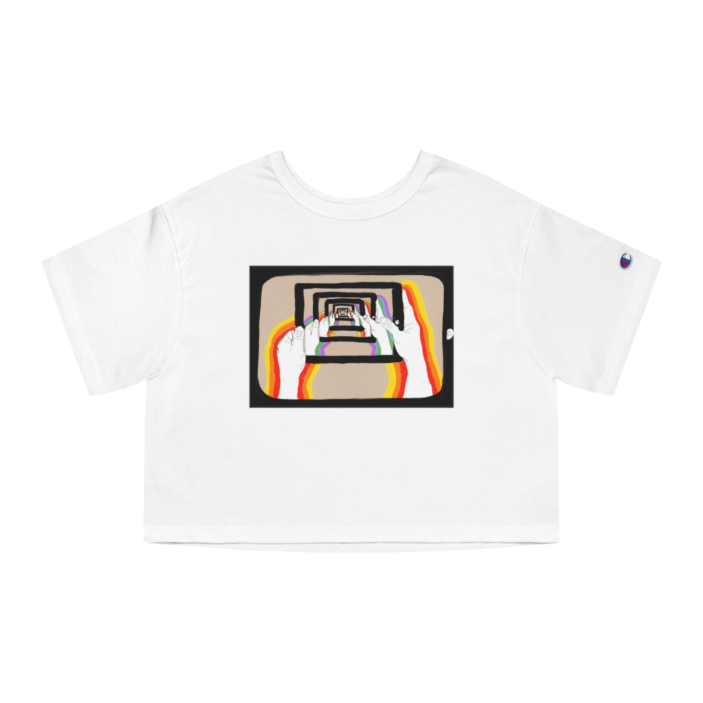 iPad Reality Glitch Crop Tee