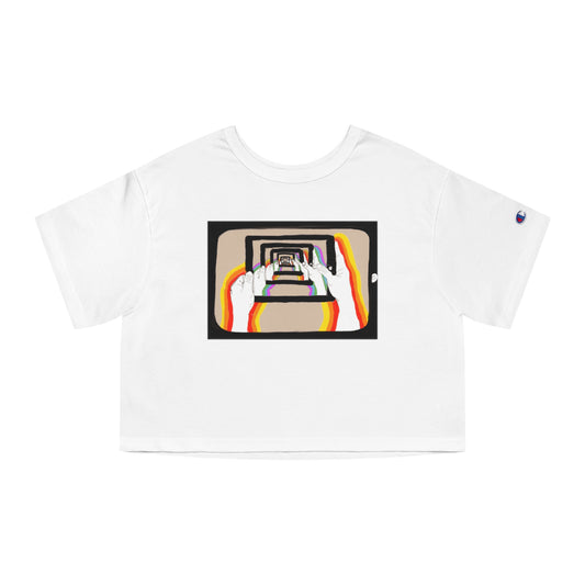 iPad Reality Glitch Crop Tee