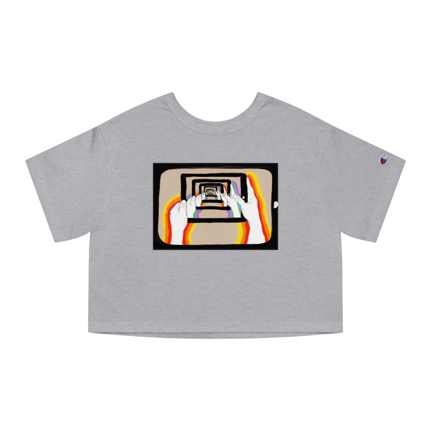 iPad Reality Glitch Crop Tee