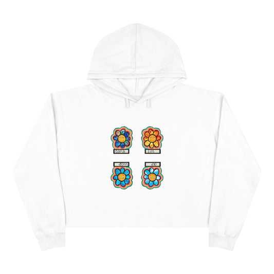 Elemental Flowers Crop Hoodie