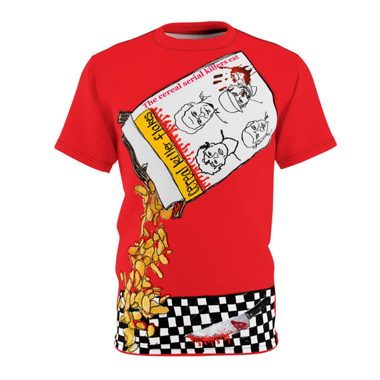 Serial Killer Flakes Full Print Red Tee