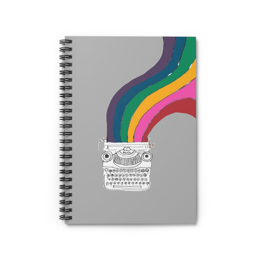 Typewriter Rainbow Notebook