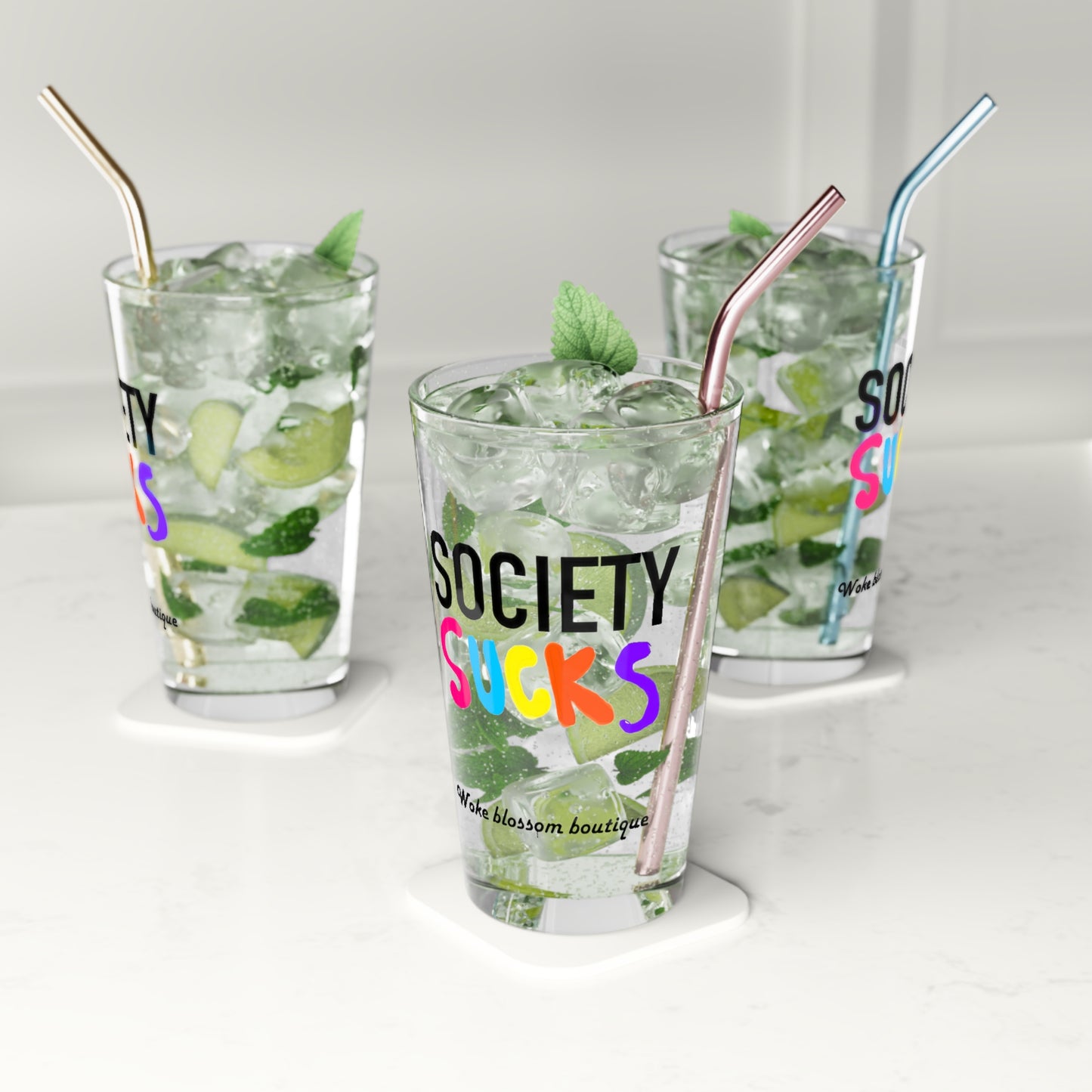 Society Sucks Glass