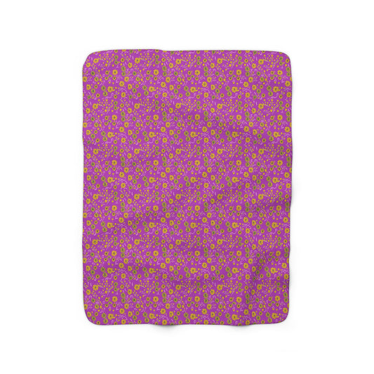 Floral Fuchsia Blanket