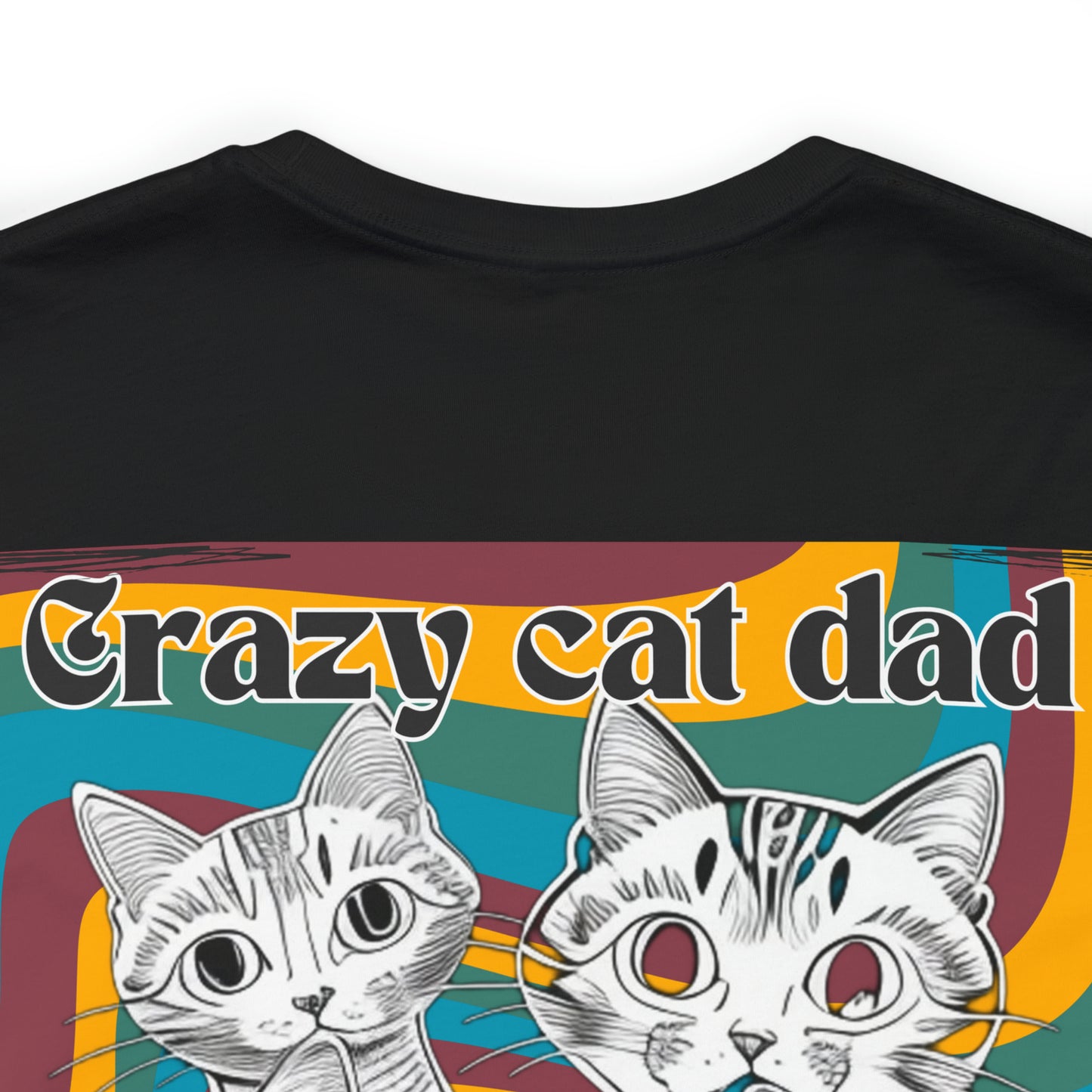 Crazy Cat Dad Back Print Tee