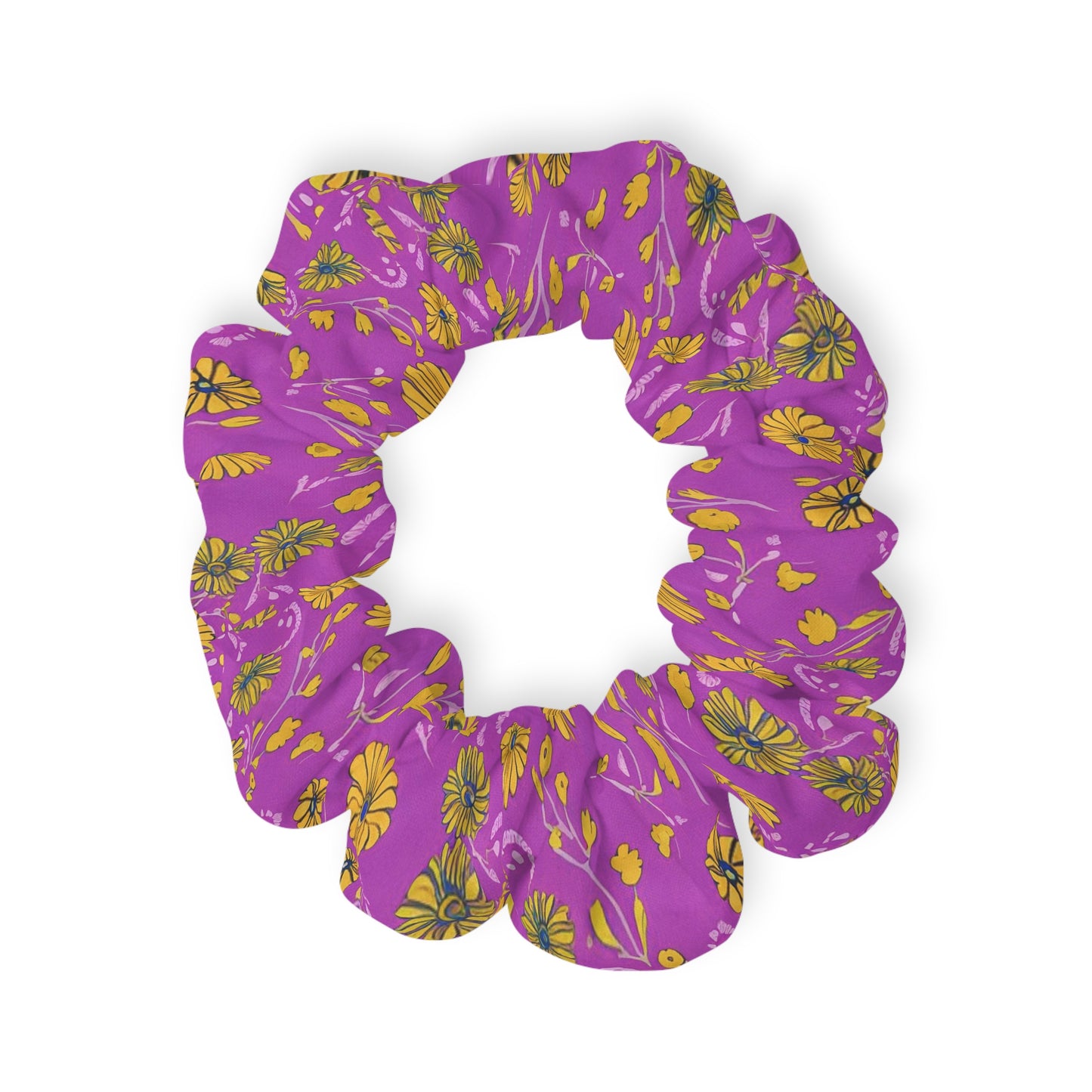 Floral Fuchsia Scrunchie