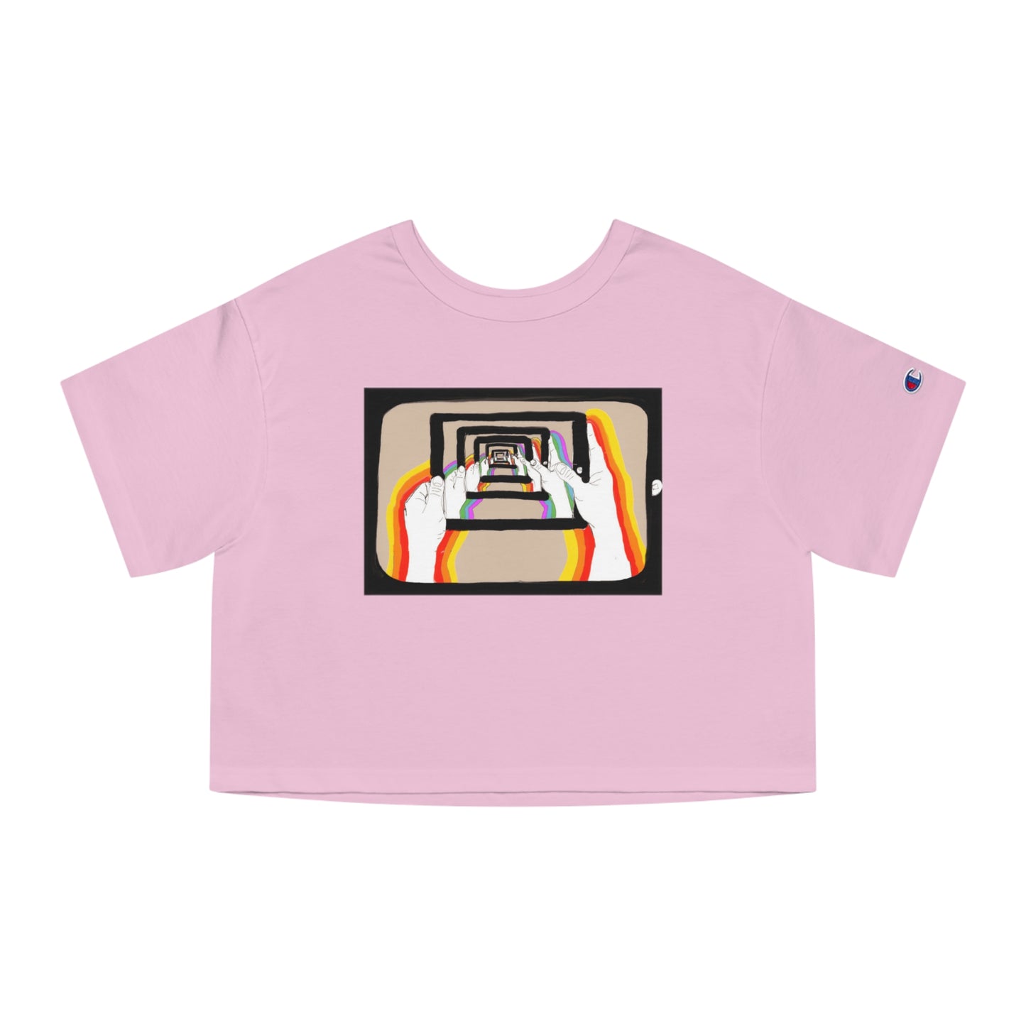 iPad Reality Glitch Crop Tee